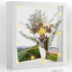 White Shadow Box Frame with LED Light